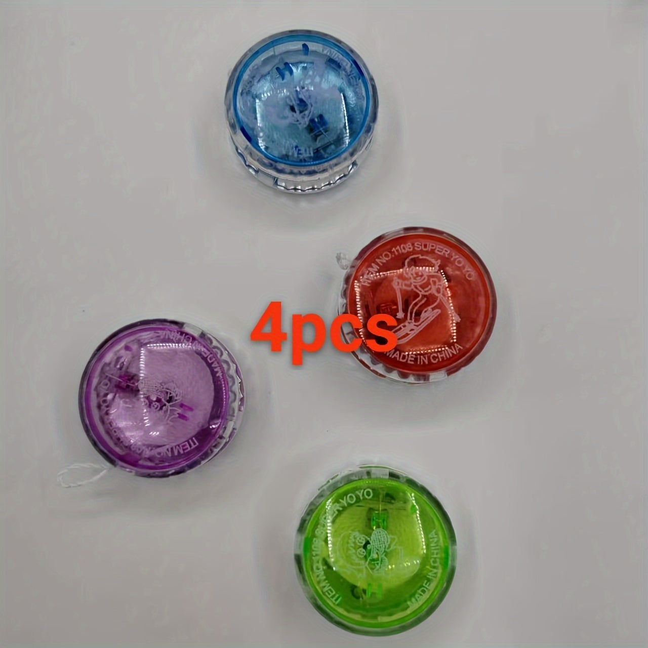 4pcs\u002F7pcs Yo-Yos Phosphorescents - Parfaits pour Halloween, Noël & Fêtes d'Anniversaire des Jeunes - Couleurs Assorties