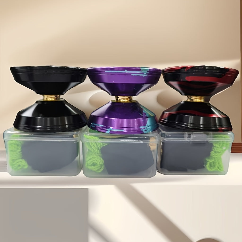 1pc BEBOOYOYO A3 Dieu du Mal Barre Yo-Yo en Alliage Violet pour Garçons - Jouet Haute Performance avec Accessoires, Couleurs Mixtes\u002FViolet\u002FBleu, Conception en Alliage d'Aluminium Durable pour des Tours Fluides et un Jeu Amusant