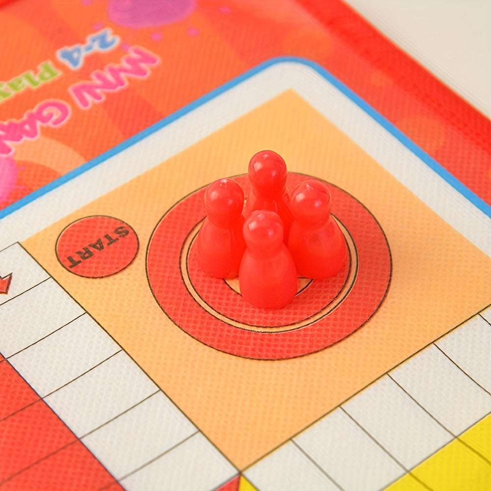 1 Jeu de dames volantes classiques - Jeu de société éducatif pour des moments de détente en famille, jeu de puzzle en plein air, matériau non tissé, idéal pour Thanksgiving, Noël, Halloween, le Nouvel An, le Festival du Printemps - Couleur mélangée