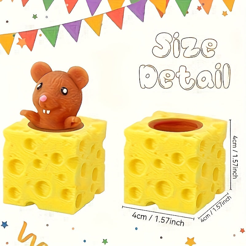 24 pièces Jouets Souris à Presser et Détendre - Cadeaux de Fête Amusants, Couleurs Mélangées (Gris, Blanc, Marron), Matériau en Polyester Doux, Parfaits pour Anniversaires, Cadeaux & Détente, Jouets Ludiques | Souris Cartoon | Jouet Anti-Stress Durable