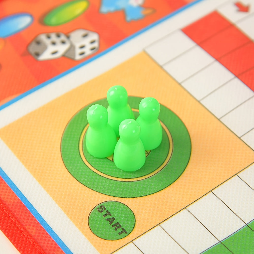 1 Jeu de dames volantes classiques - Jeu de société éducatif pour des moments de détente en famille, jeu de puzzle en plein air, matériau non tissé, idéal pour Thanksgiving, Noël, Halloween, le Nouvel An, le Festival du Printemps - Couleur mélangée