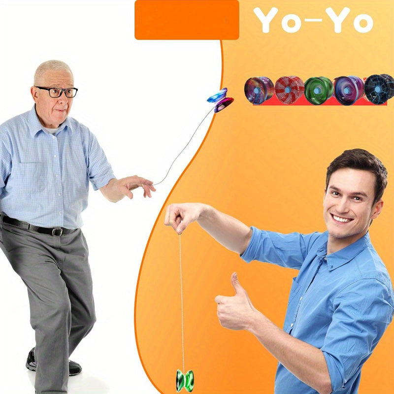 1pc\u002F2pièces Yo-yo en métal de haute vitesse avec sangle amovible - Durabilité et performance éblouissante pour les débutants - Disponible en plusieurs couleurs