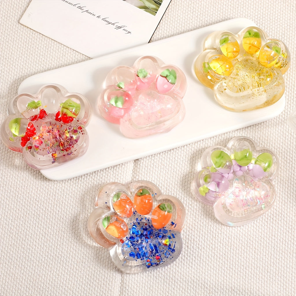 1pc\u002F2pièces\u002F3pièces Ananas, Fraise, Patte de Chat, Jouet à Serrer - Doux, Soulage le Stress et l'Anxiété, Convient aux Adolescents et aux Adultes, Cadeau de Noël Idéal, Couleurs Mélangées, Convient pour l'Hiver, le Nouvel An