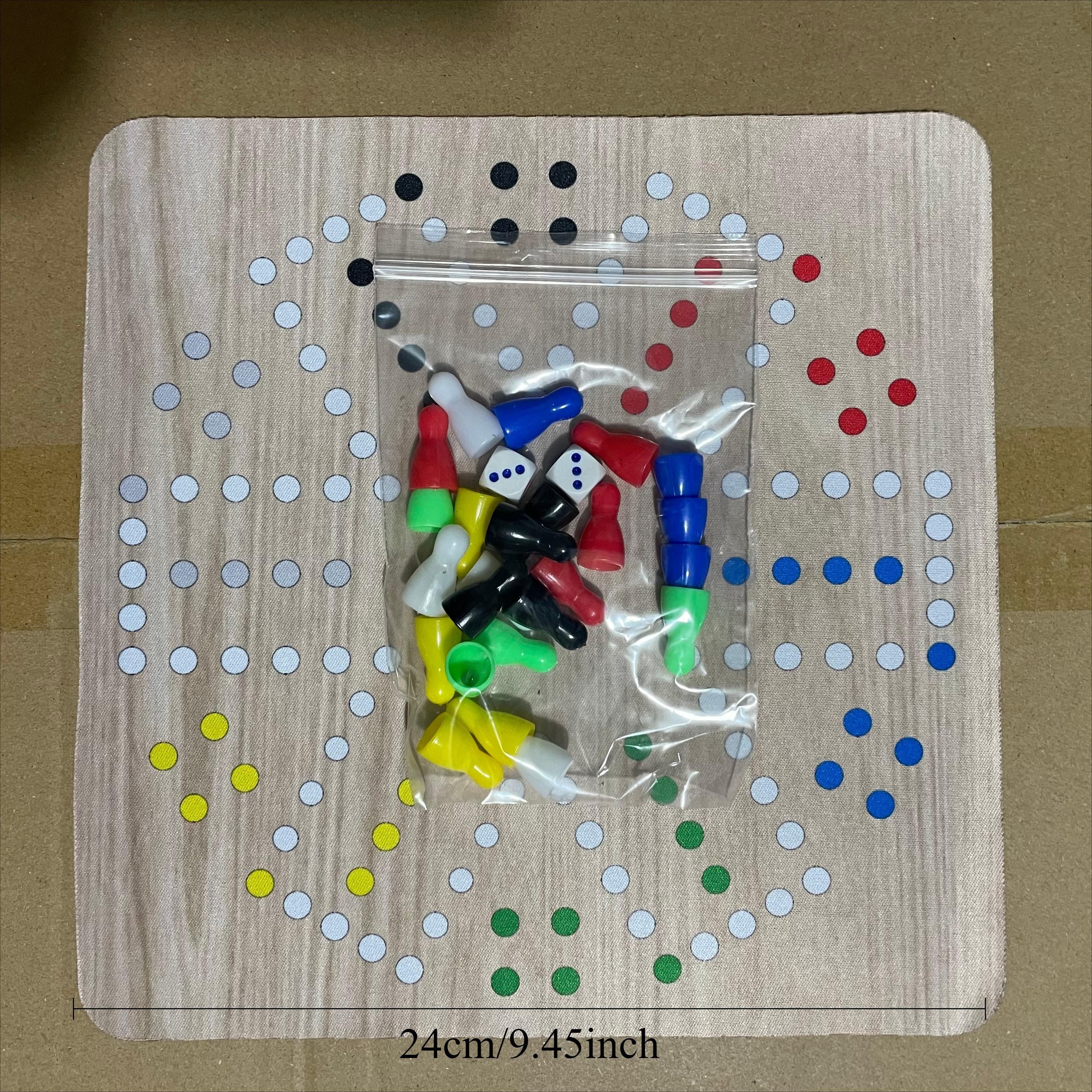 Jeu de Ludo & Échecs Volants Portable JACKAROO - Tapis de Souris pour 6 Joueurs, Pas d'Électricité Nécessaire, Idéal pour le Loisir Familial & les Fêtes, 14 Ans et Plus