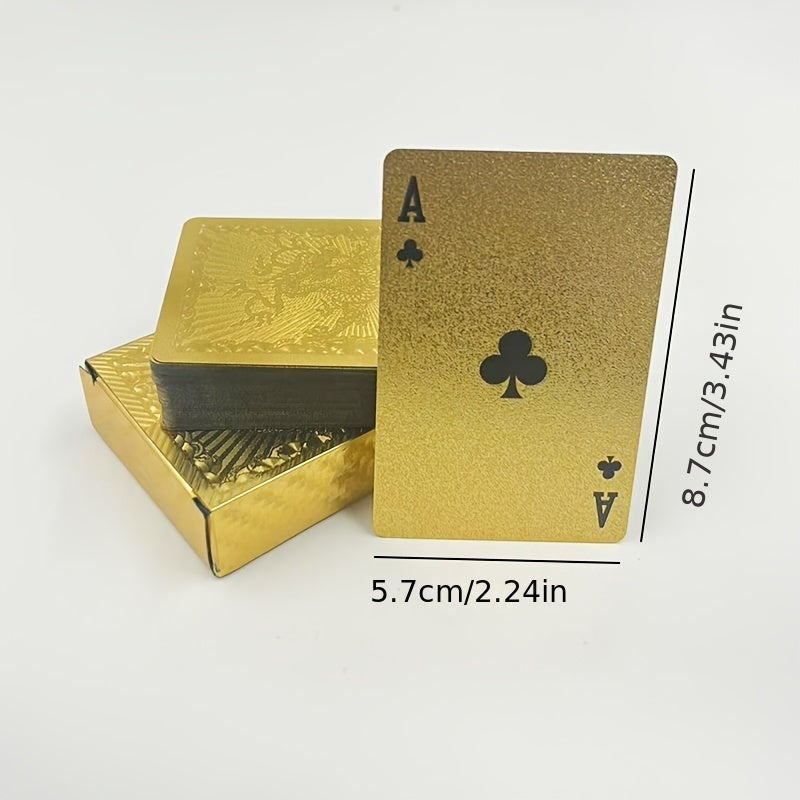 1 Jeu de cartes à jouer en PVC Golden Dragon, jeu de poker durci durable, jeu universel pour la Saint-Valentin, Thanksgiving, Noël, Halloween, fêtes du Nouvel An