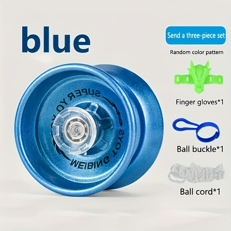 Yo-Yo Métallique Durable avec 1 Roue de Couleur Aléatoire - Couleurs Vibrantes, Poignée Ergonomique, Cadeau Idéal pour Noël, Halloween, Anniversaires & Fêtes (3 ans et plus)