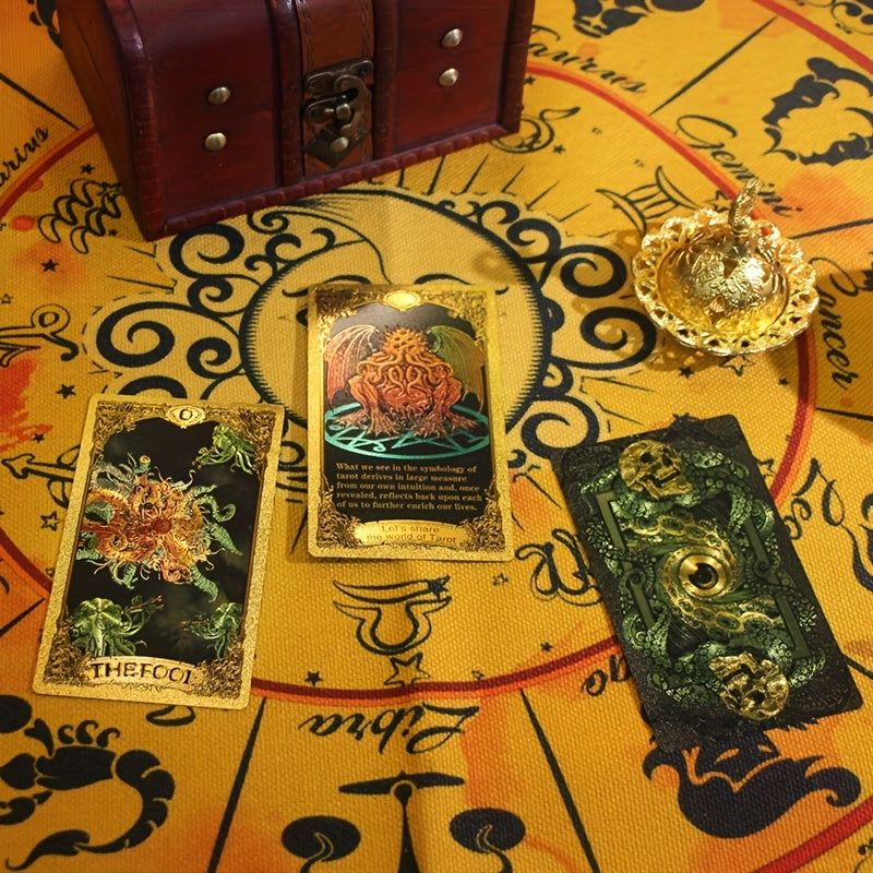 Enchanted Elegance Tarot Cards Game - Plastique imperméable et durable avec illustrations colorées, comprend un manuel d'instruction, idéal pour les débutants et les parties