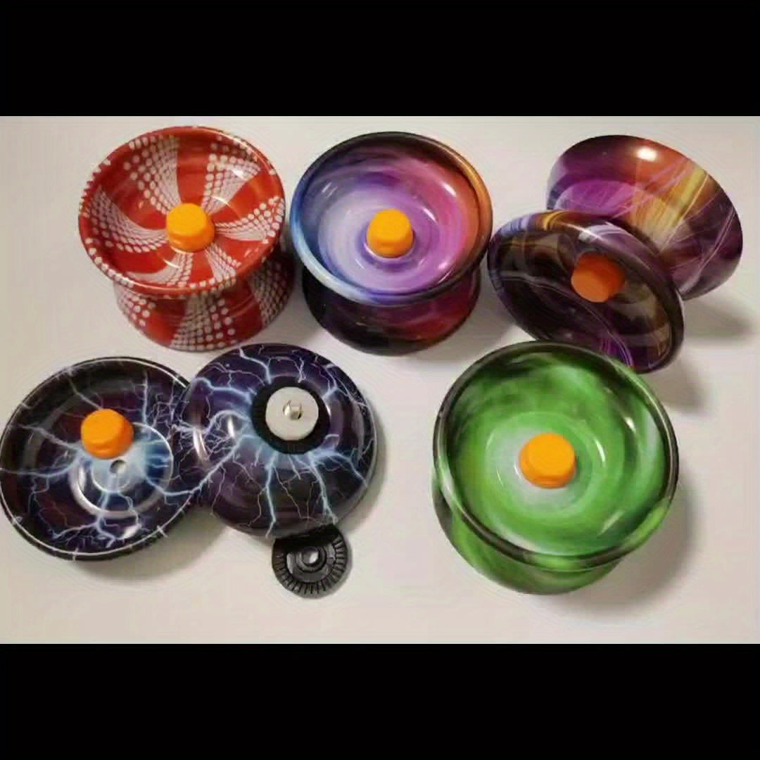 Lot de 4 Yo-Yos Métalliques Réactifs avec Corde Tournante, Yo-Yo Amovible pour une Durabilité Éblouissante - Idéal pour Débutants