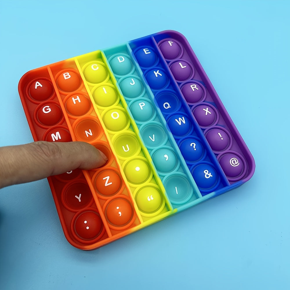 Jouet Fidget en Silicone 2-en-1 Legendstar pour Jeunes - Lettres Avant & Chiffres Arrière, Alphabet Coloré & Exercice de Comptage Mathématique avec Conception Sensorielle de Bulle à Pousser, Aide à l'Apprentissage Éducatif, Jouets Fidget Squishy