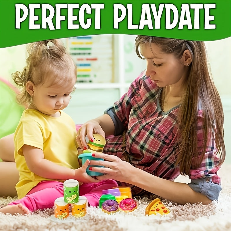 12\u002F24 pièces Jouets Alimentaires Mous, Cadeaux de Noël et Nouvel An, Jouets Mignons Kawaii pour Anniversaire, Remplissage de Piñatas, Bonbons de Carnaval, Cadeaux de Fête pour Garçons & Filles