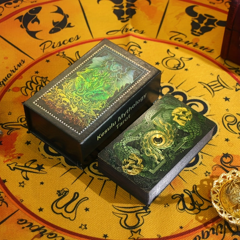 Enchanted Elegance Tarot Cards Game - Plastique imperméable et durable avec illustrations colorées, comprend un manuel d'instruction, idéal pour les débutants et les parties