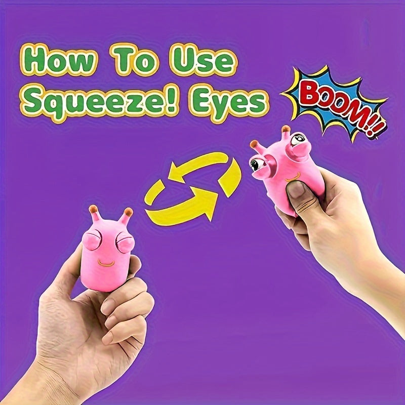 1 ou 2 ou 3 jouets Bugs rigolos aux yeux qui sortent quand on les presse - 12 couleurs au choix - Idéal pour cadeaux ou goodies de fête