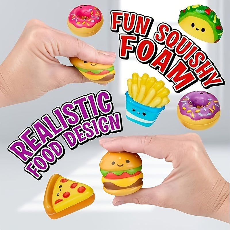 12\u002F24 pièces Jouets Alimentaires Mous, Cadeaux de Noël et Nouvel An, Jouets Mignons Kawaii pour Anniversaire, Remplissage de Piñatas, Bonbons de Carnaval, Cadeaux de Fête pour Garçons & Filles