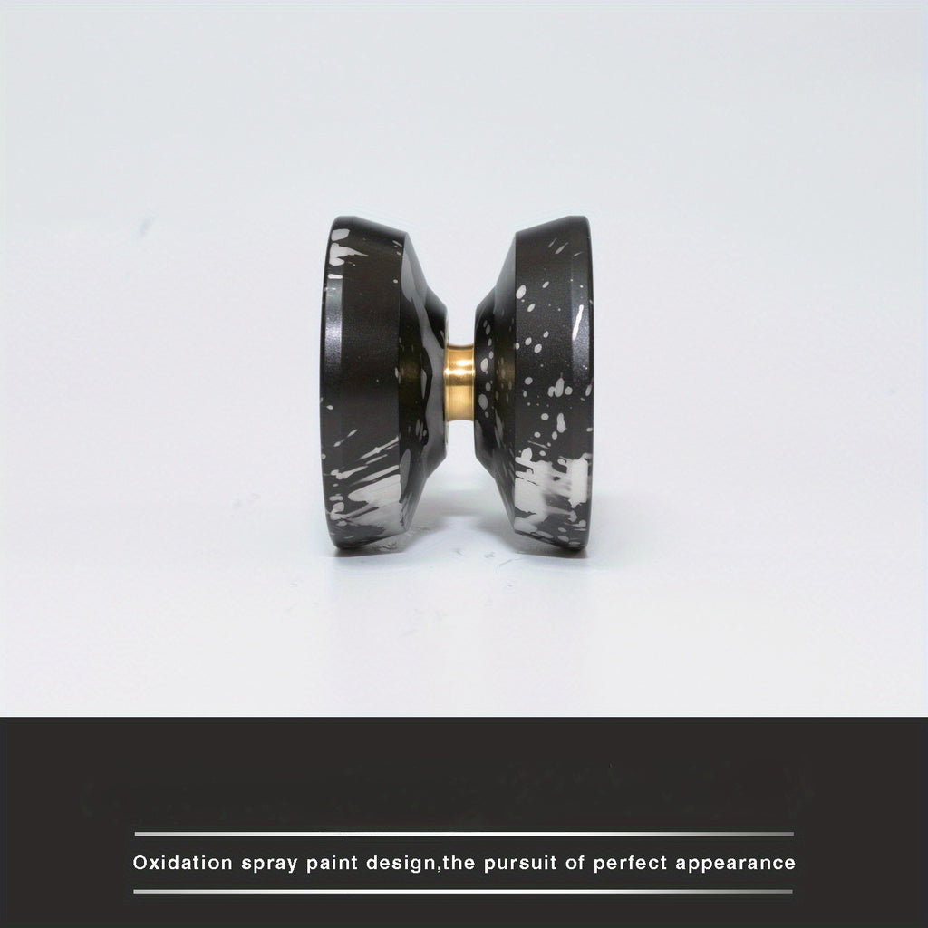 1pc X2 Yoyo Ball noir et or - Qualité professionnelle, sommeil longue durée, alliage d'aluminium, idéal pour le jeu compétitif et les cadeaux, Yoyo de jeu compétitif | Design élégant | Impression haute qualité, Jeu de société Yoyo