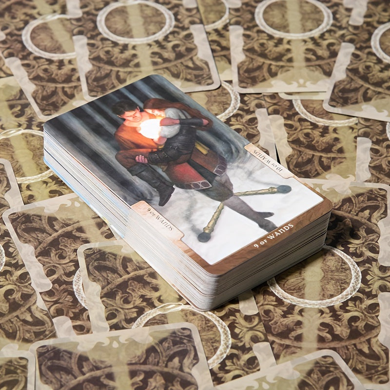 KEPNOY Tarot 78 Cartes - Jeu de Divination et Fête avec Art Mystique, Couleurs Variées - Cadeau Idéal pour Halloween, Thanksgiving ou Noël - Cartes de Haute Qualité