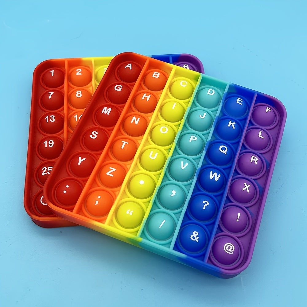 Jouet Fidget en Silicone 2-en-1 Legendstar pour Jeunes - Lettres Avant & Chiffres Arrière, Alphabet Coloré & Exercice de Comptage Mathématique avec Conception Sensorielle de Bulle à Pousser, Aide à l'Apprentissage Éducatif, Jouets Fidget Squishy