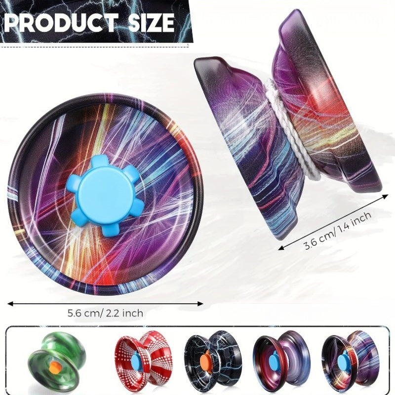 1pc\u002F2pièces Yo-yo en métal de haute vitesse avec sangle amovible - Durabilité et performance éblouissante pour les débutants - Disponible en plusieurs couleurs
