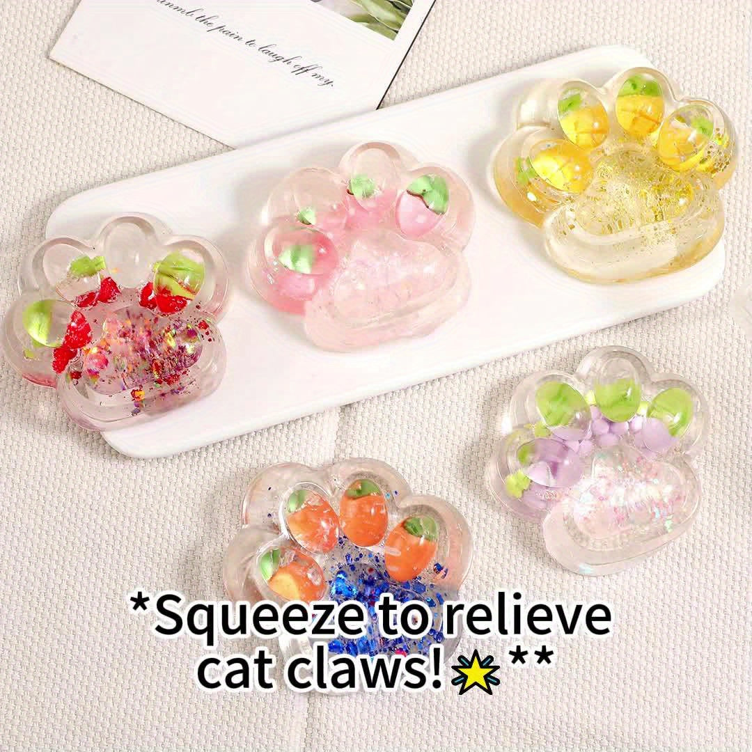 1pc\u002F2pièces\u002F3pièces Ananas, Fraise, Patte de Chat, Jouet à Serrer - Doux, Soulage le Stress et l'Anxiété, Convient aux Adolescents et aux Adultes, Cadeau de Noël Idéal, Couleurs Mélangées, Convient pour l'Hiver, le Nouvel An